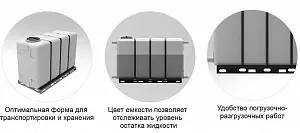 Пластиковая емкость ЭкоПром KR 4000 с 3 патрубками 110, 63 и 90 мм с откидной крышкой (Белый) 6